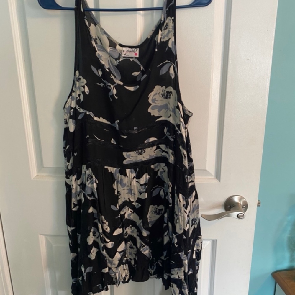 Free People Black Slip Dress, Size Medium